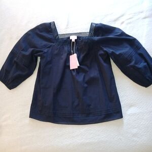 NWT Sz.S/P Womens Muse Square Neck Blouse